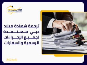 ترجمة شهادة ميلاد دبي